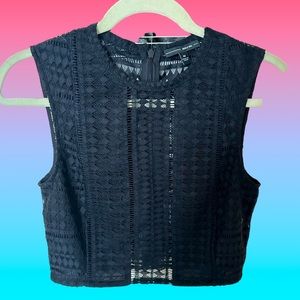 Black Dolce Vita Sleeveless Tank Resort Crop w/ Matching Skirt Sold Separate